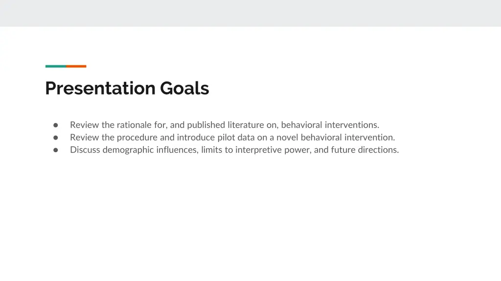 presentation goals