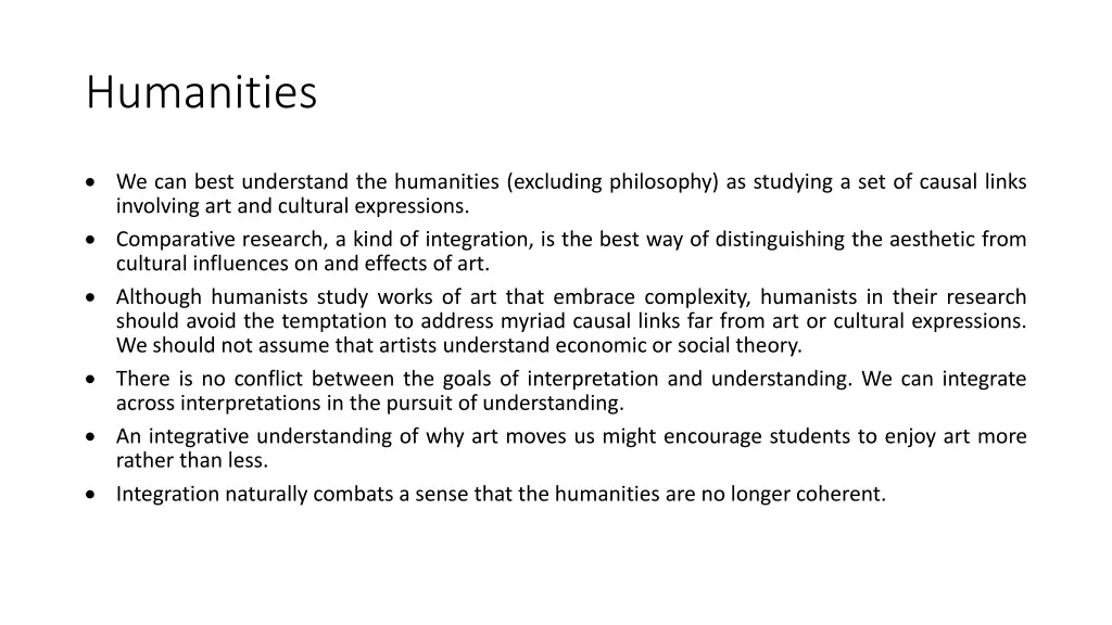 humanities
