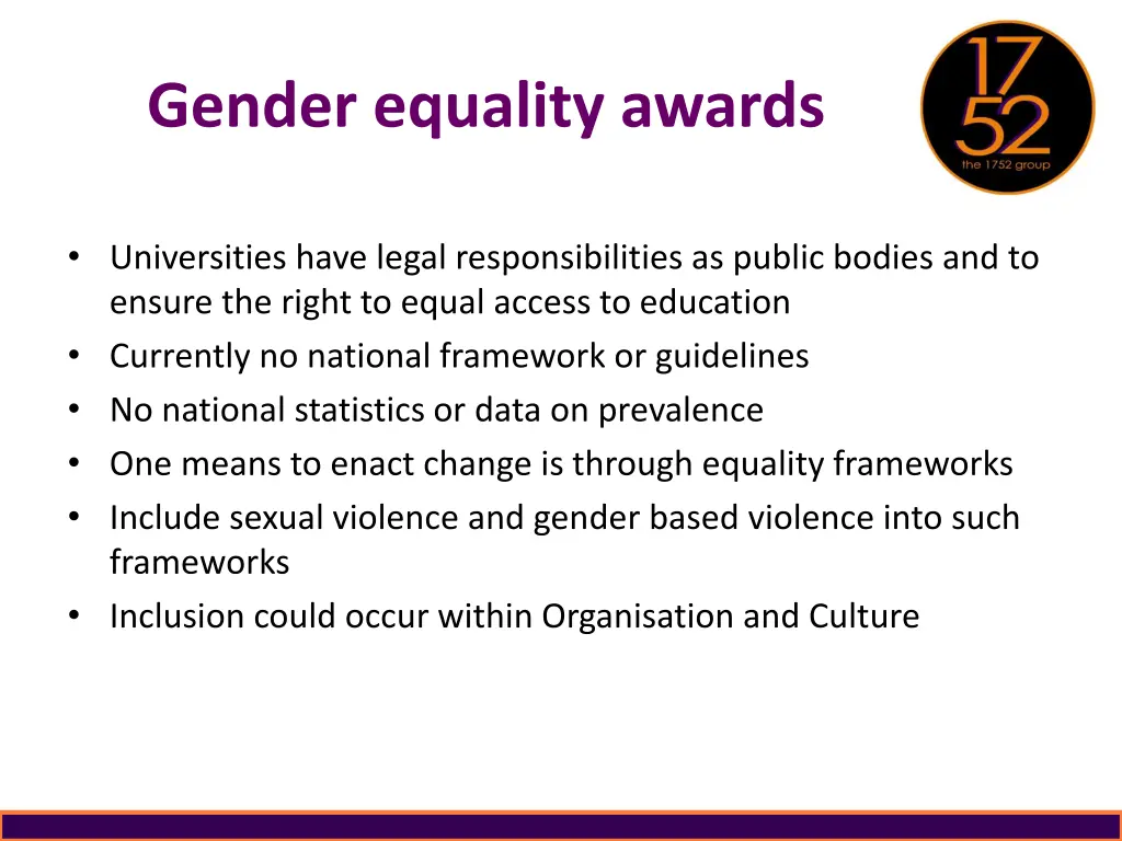 gender equality awards