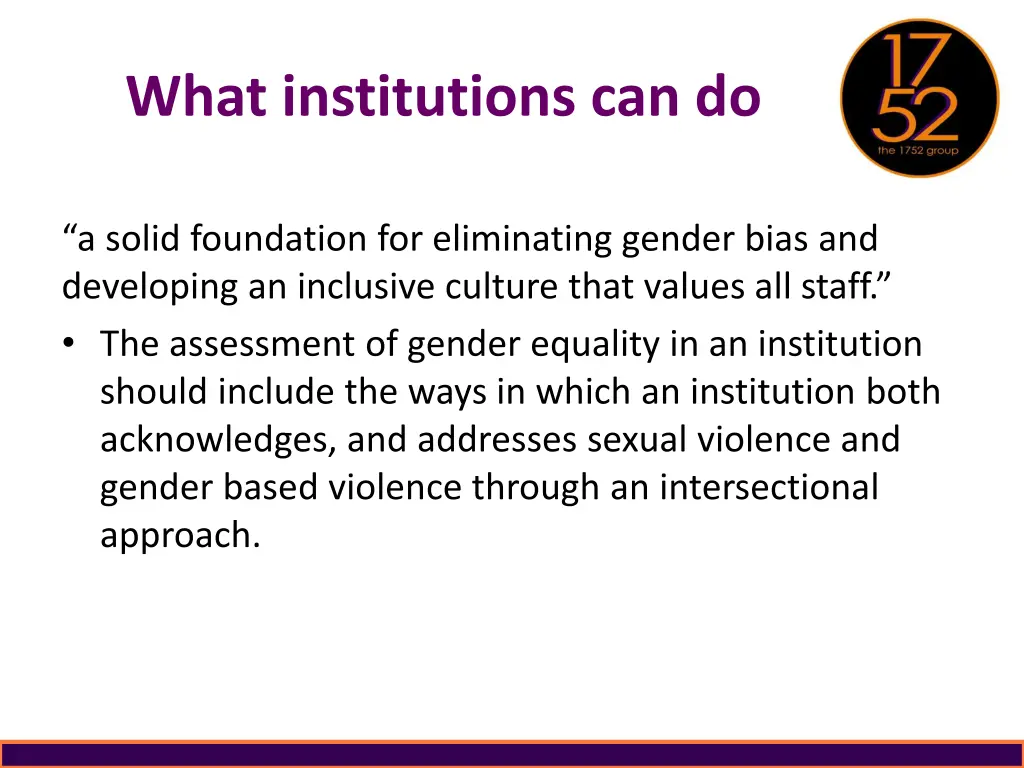 what institutions can do
