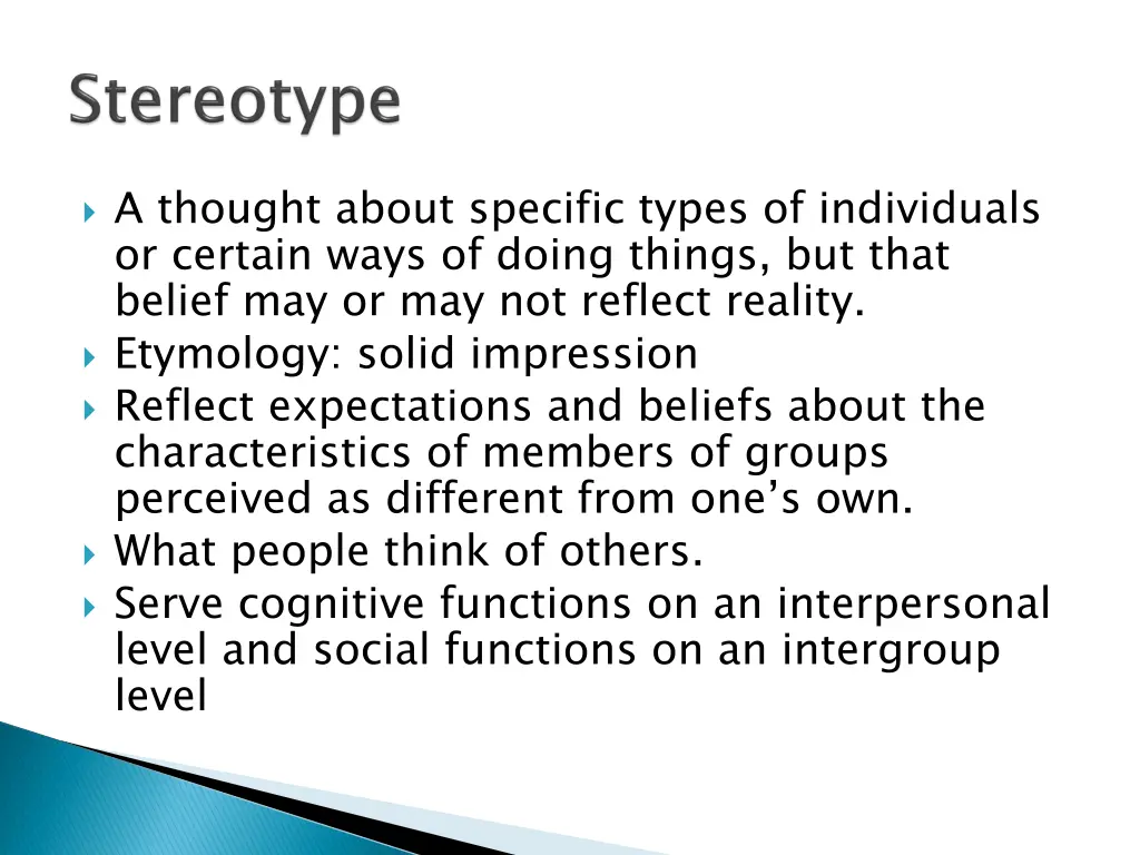 a thought about specific types of individuals