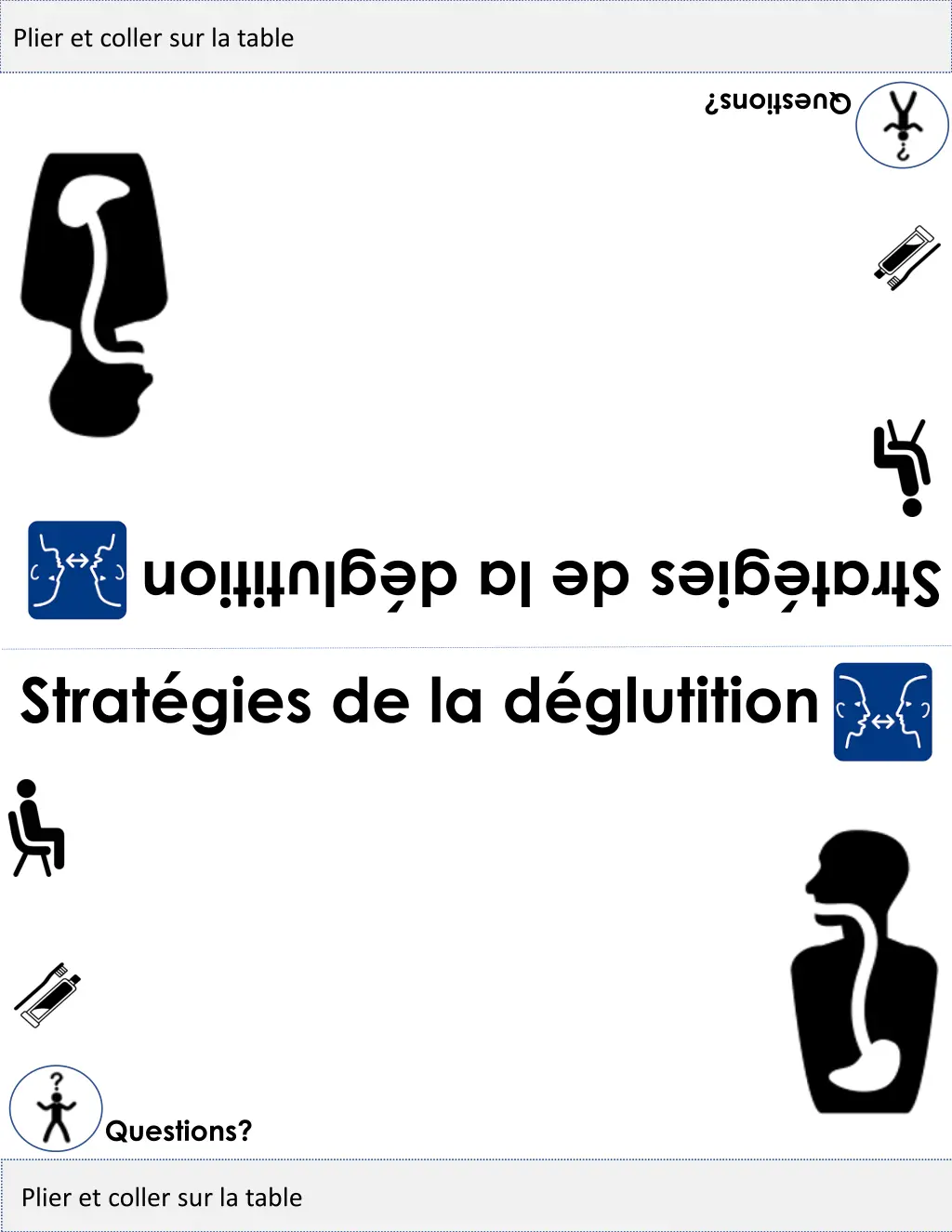 plier et coller sur la table