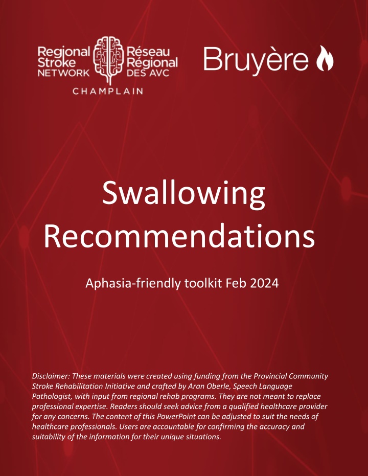 swallowing recommendations