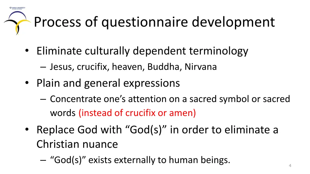 process of questionnaire development