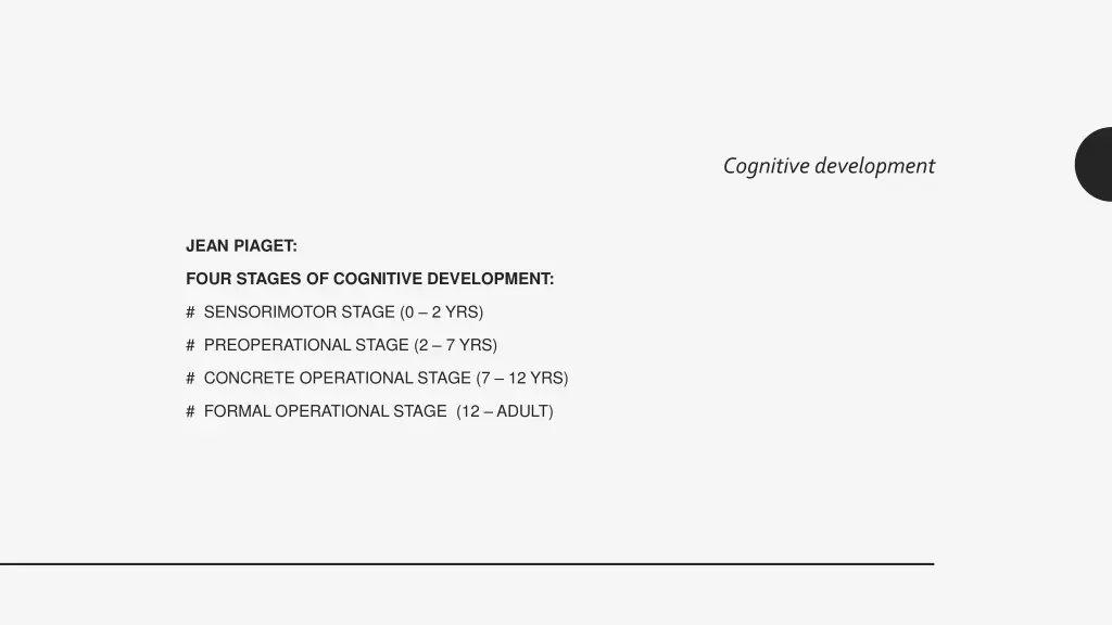 cognitive development