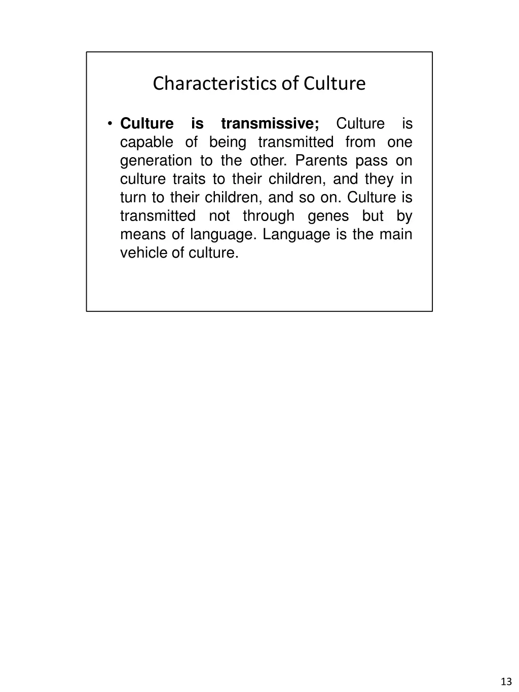 characteristicsof culture 2