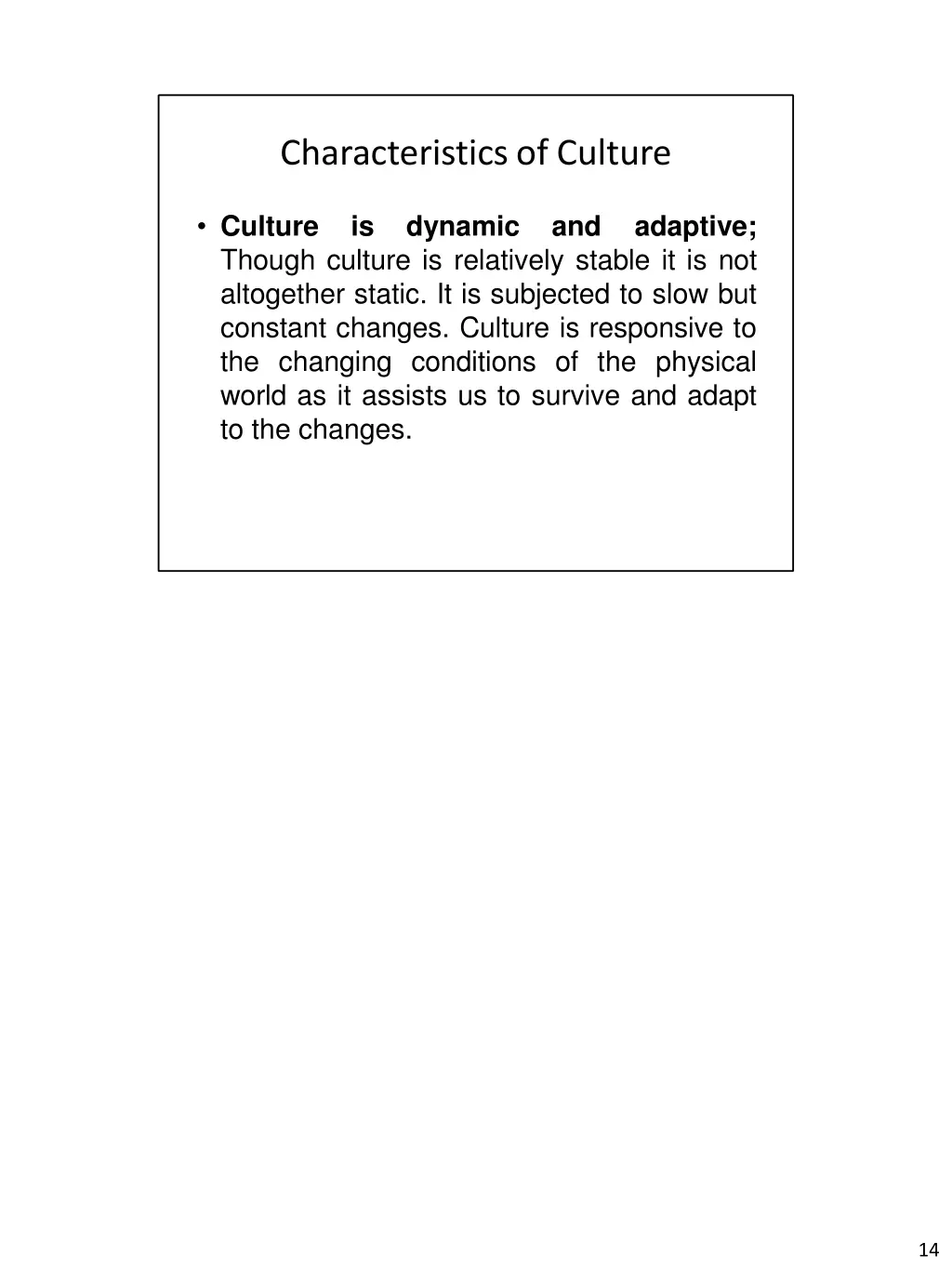 characteristicsof culture 3