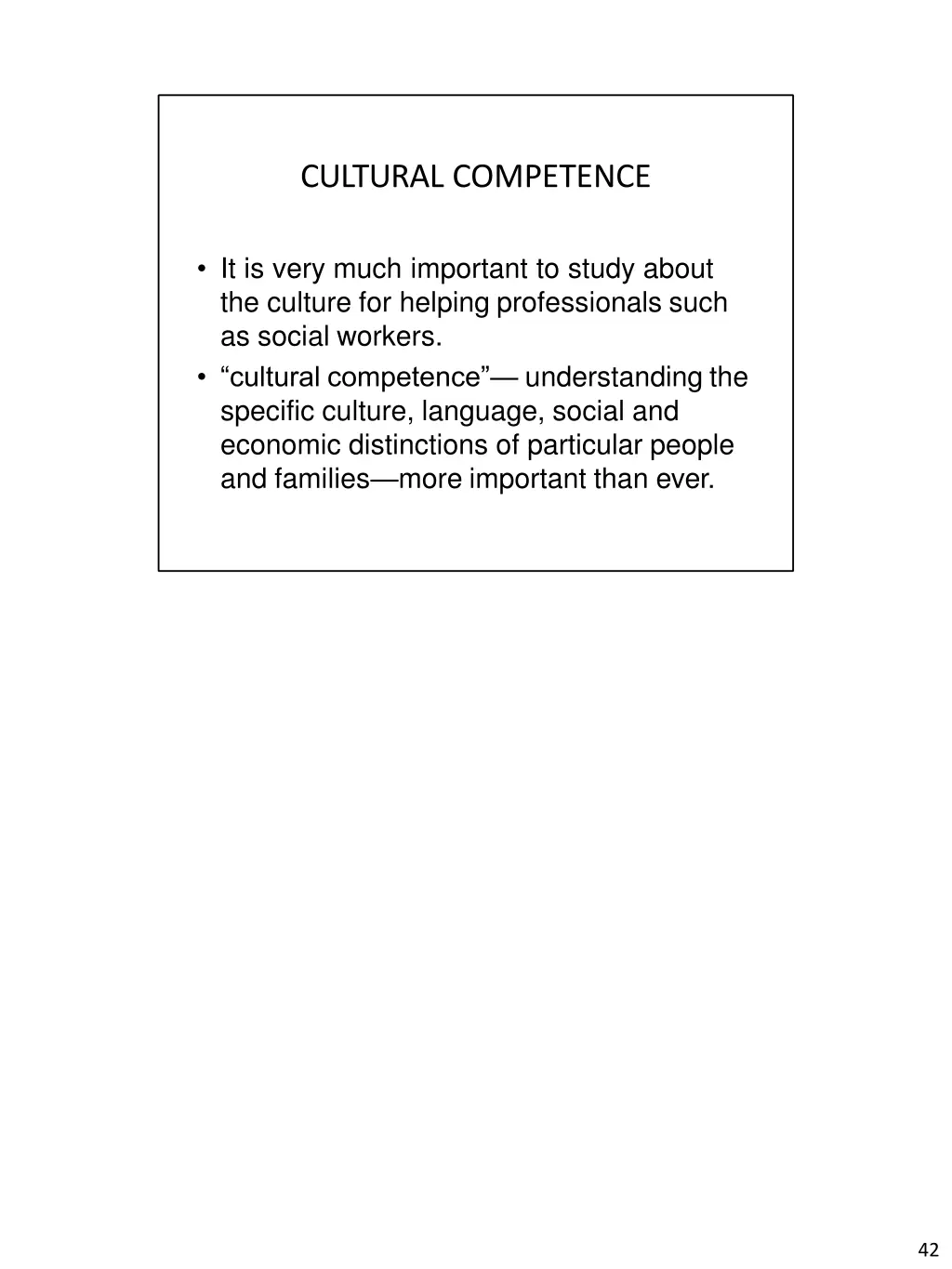 cultural competence
