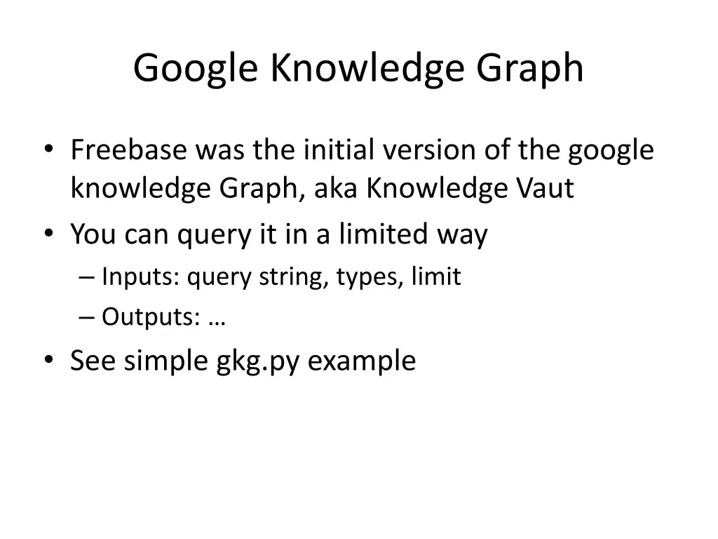 google knowledge graph
