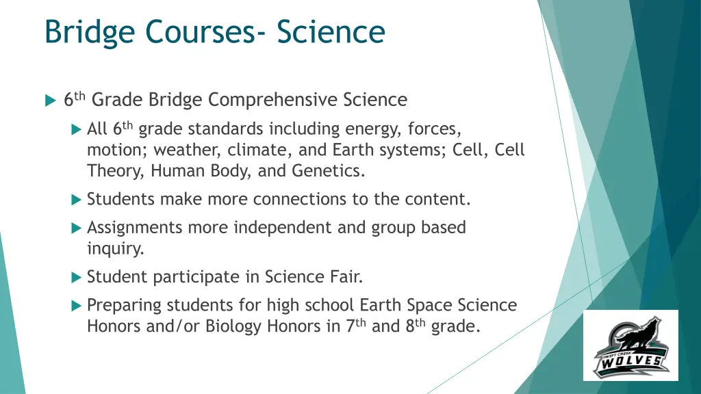 bridge courses science
