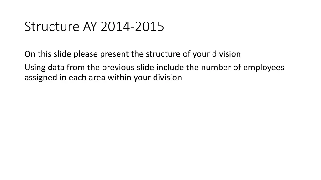 structure ay 2014 2015