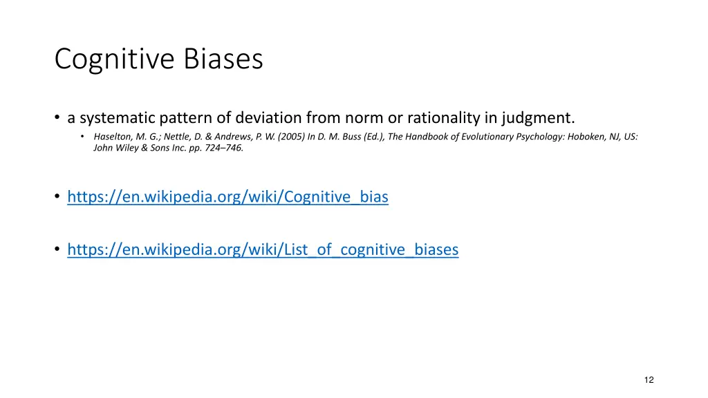 cognitive biases
