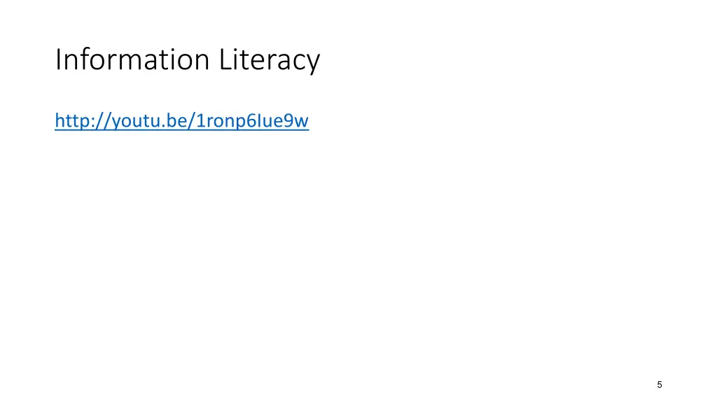information literacy 1