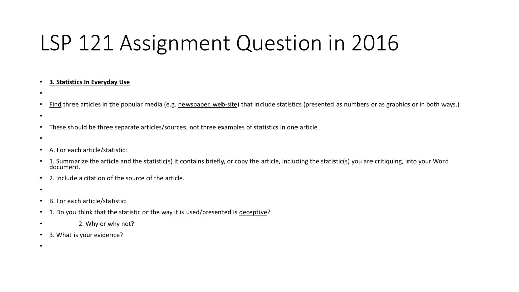 lsp 121 assignment question in 2016