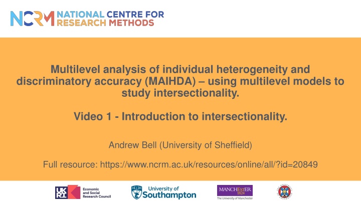 multilevel analysis of individual heterogeneity