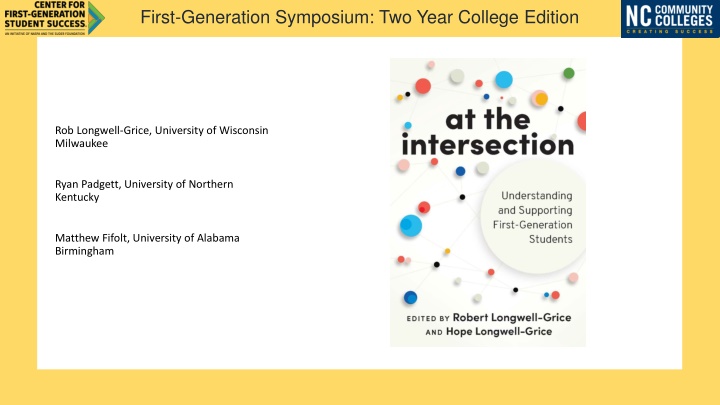 first generation symposium two year college