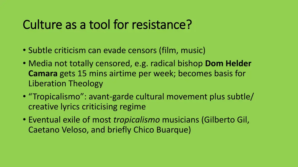 culture as a tool for resistance culture