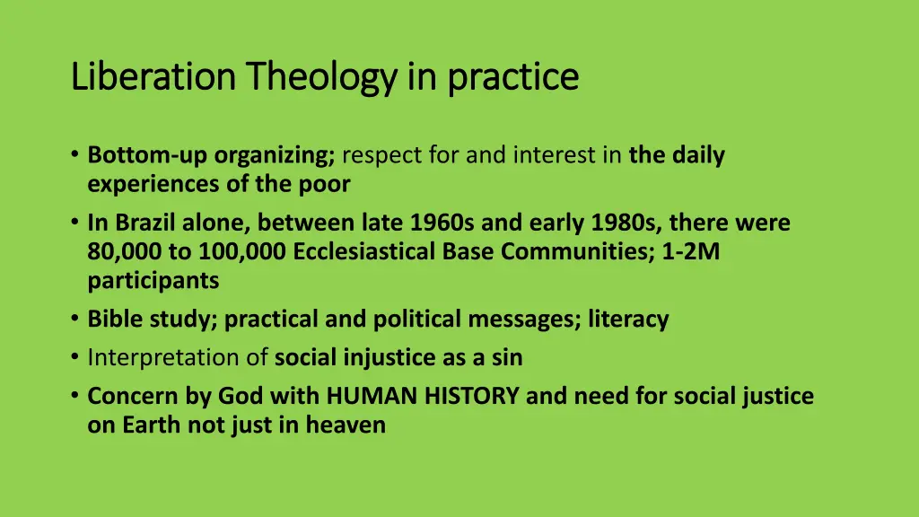 liberation theology in practice liberation