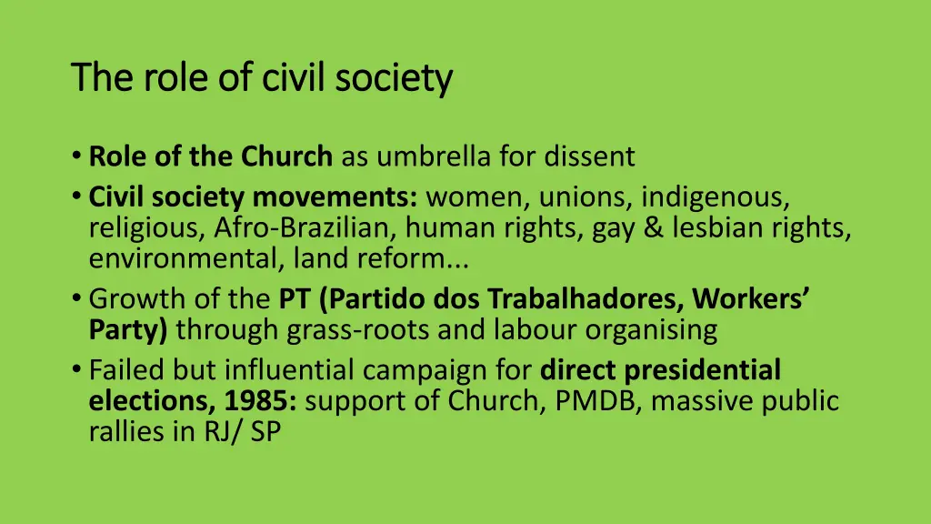 the role of civil society the role of civil
