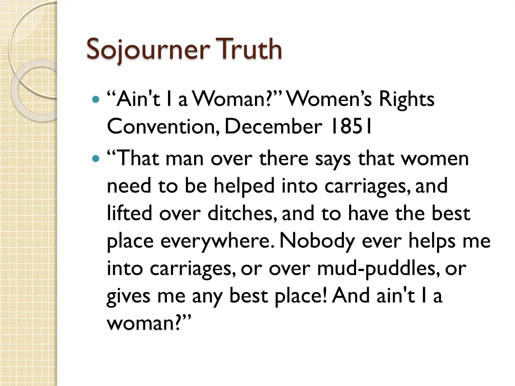 sojourner truth