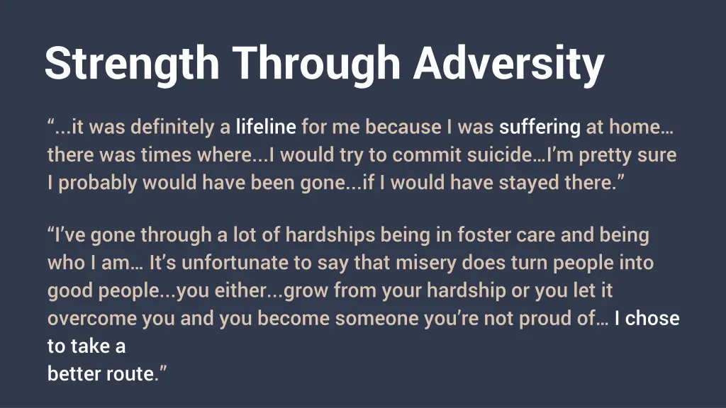 strength through adversity