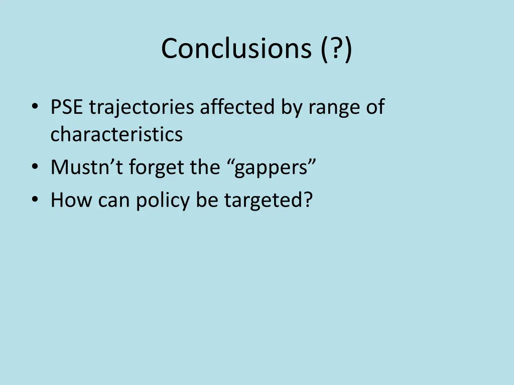 conclusions