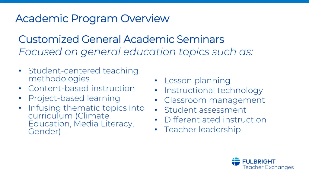 academic program overview academic program