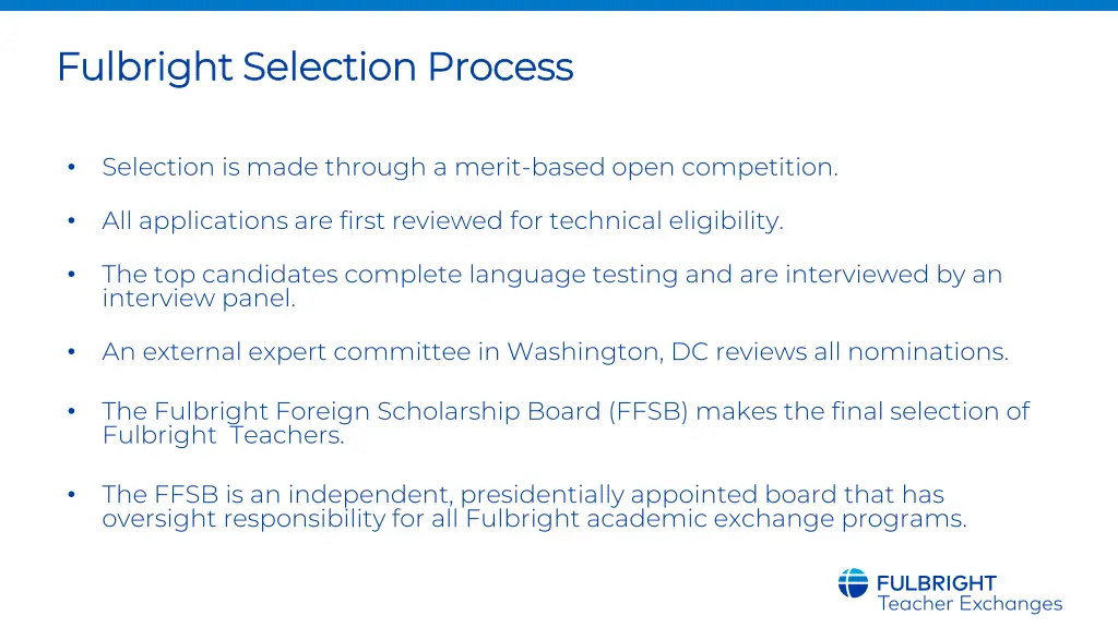 fulbright selection process fulbright selection