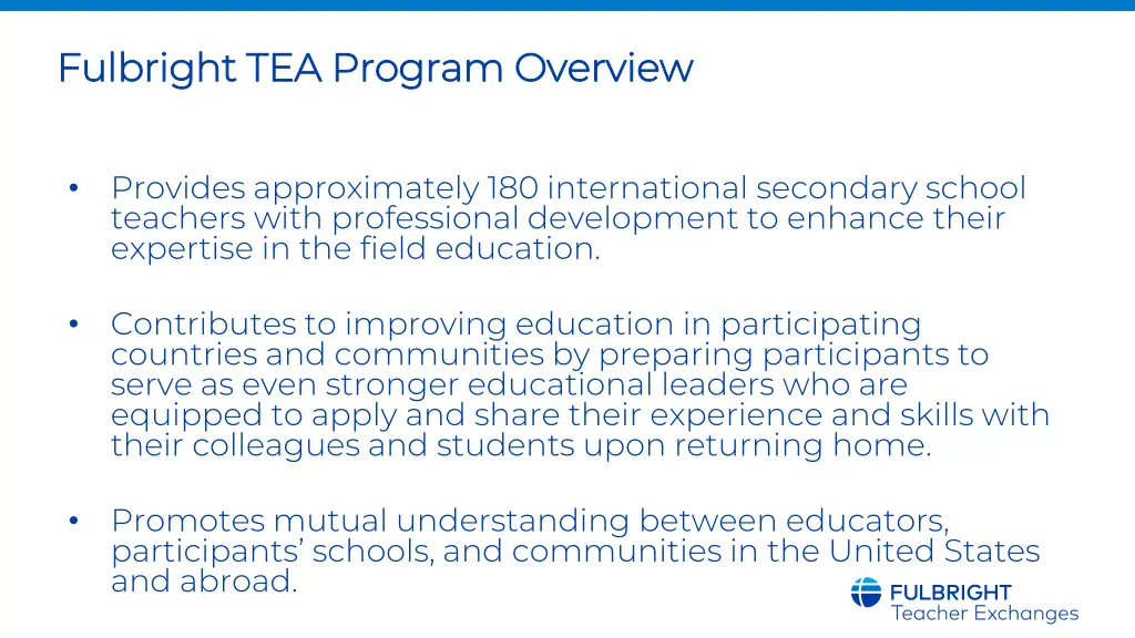 fulbright tea program overview fulbright 1