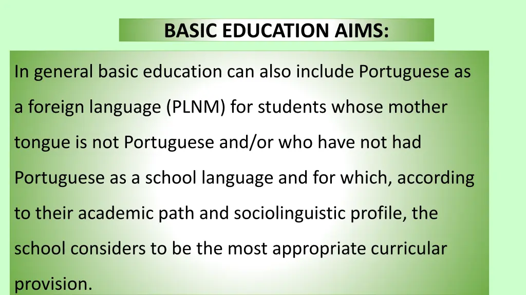basic education aims 1