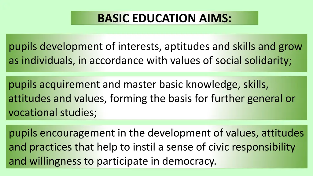 basic education aims