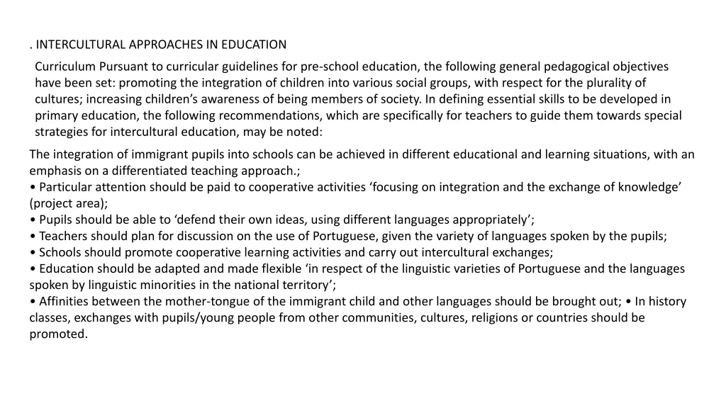 intercultural approaches in education