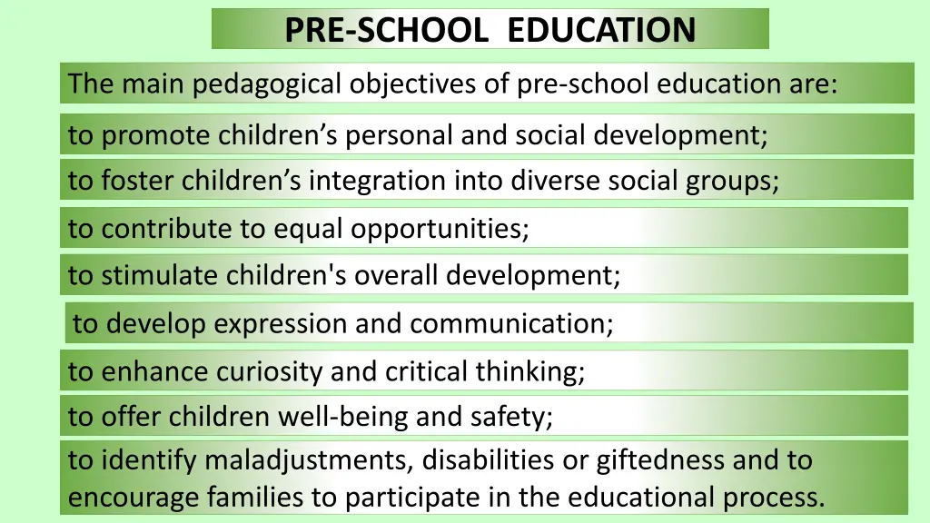 pre school education 1
