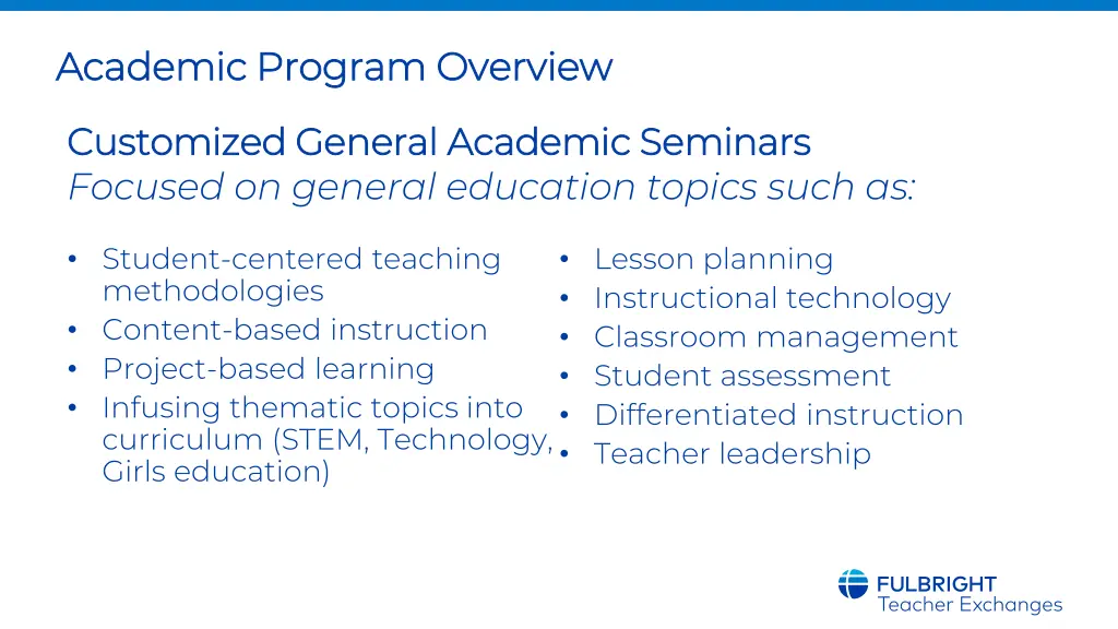 academic program overview academic program