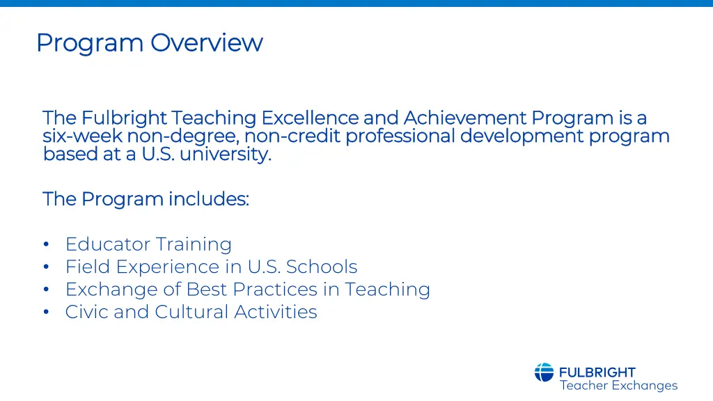 program overview program overview