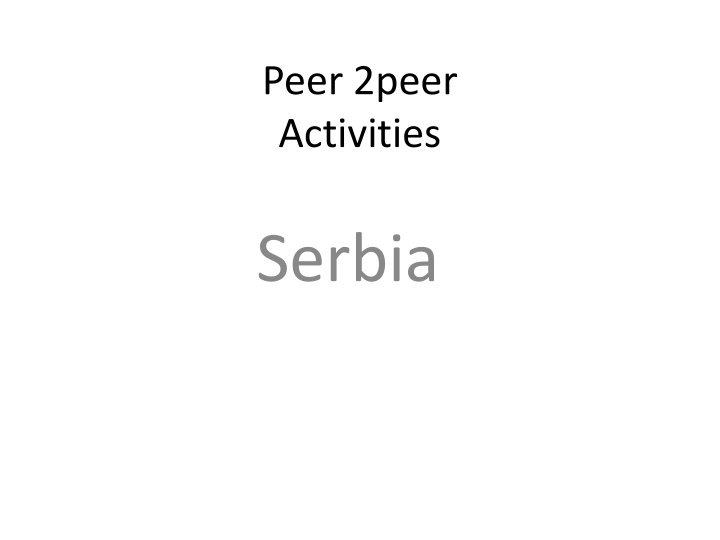 peer 2peer activities