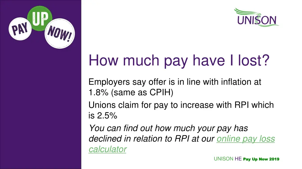 how much pay have i lost