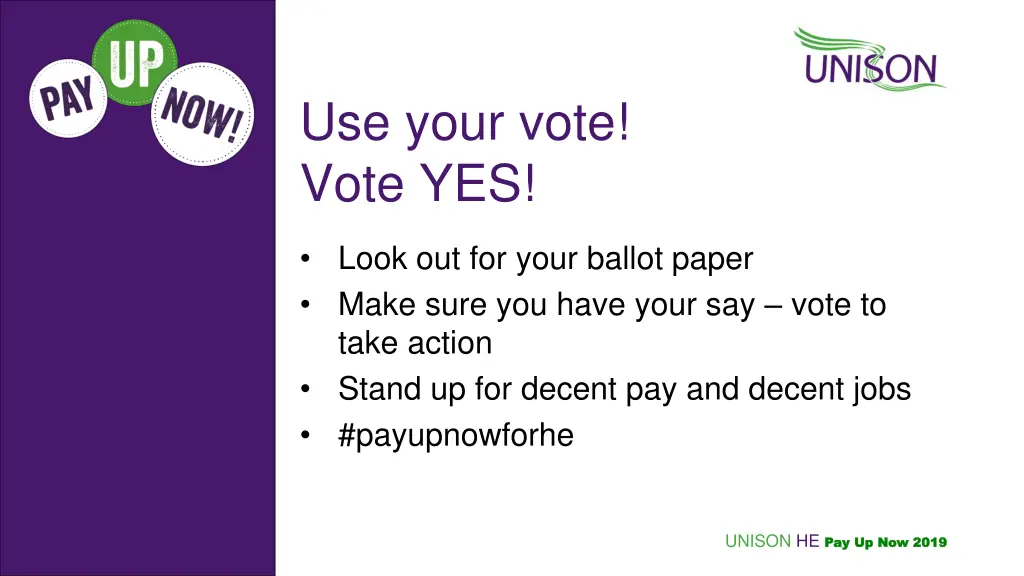 use your vote vote yes