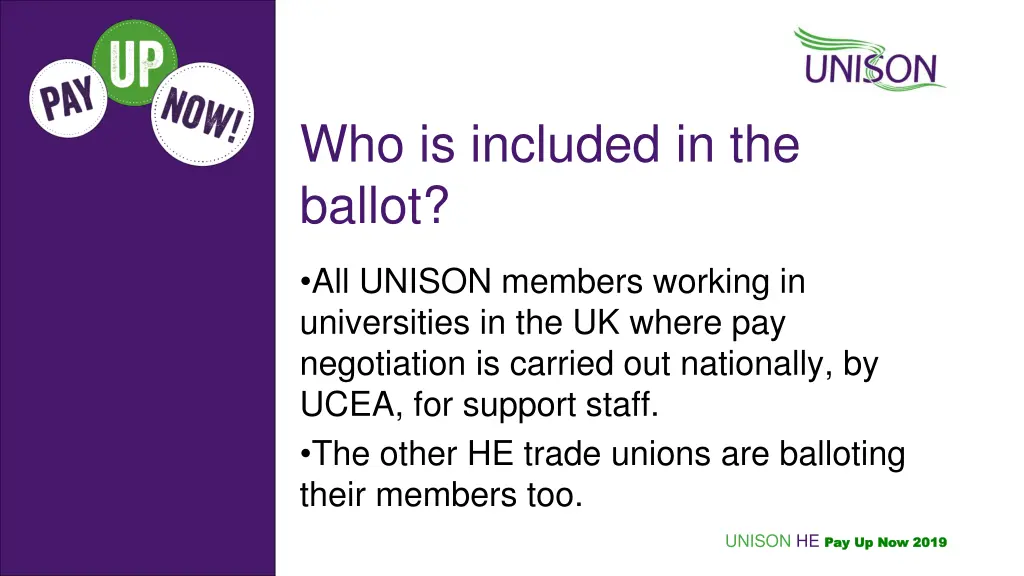 who is included in the ballot