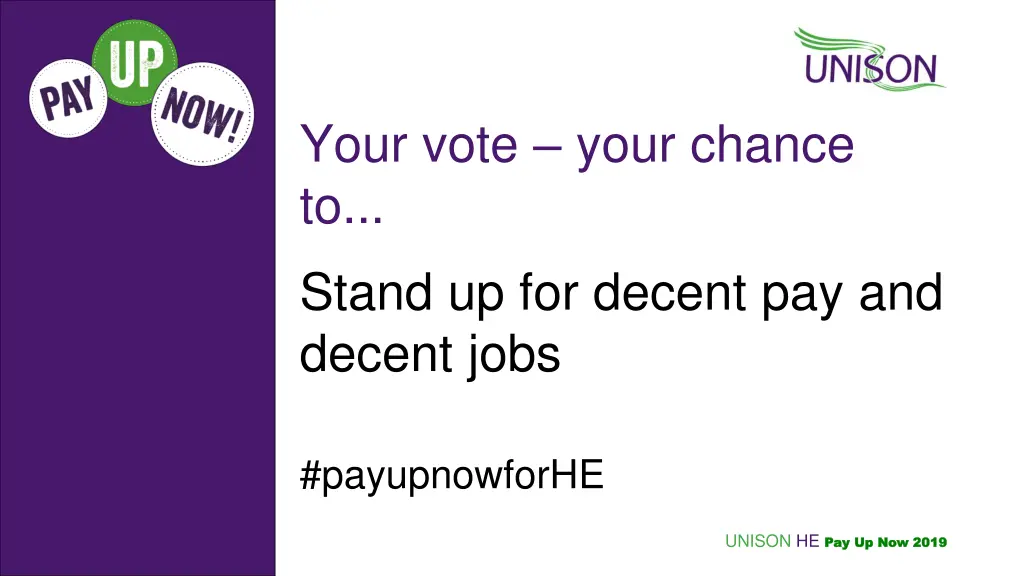 your vote your chance to