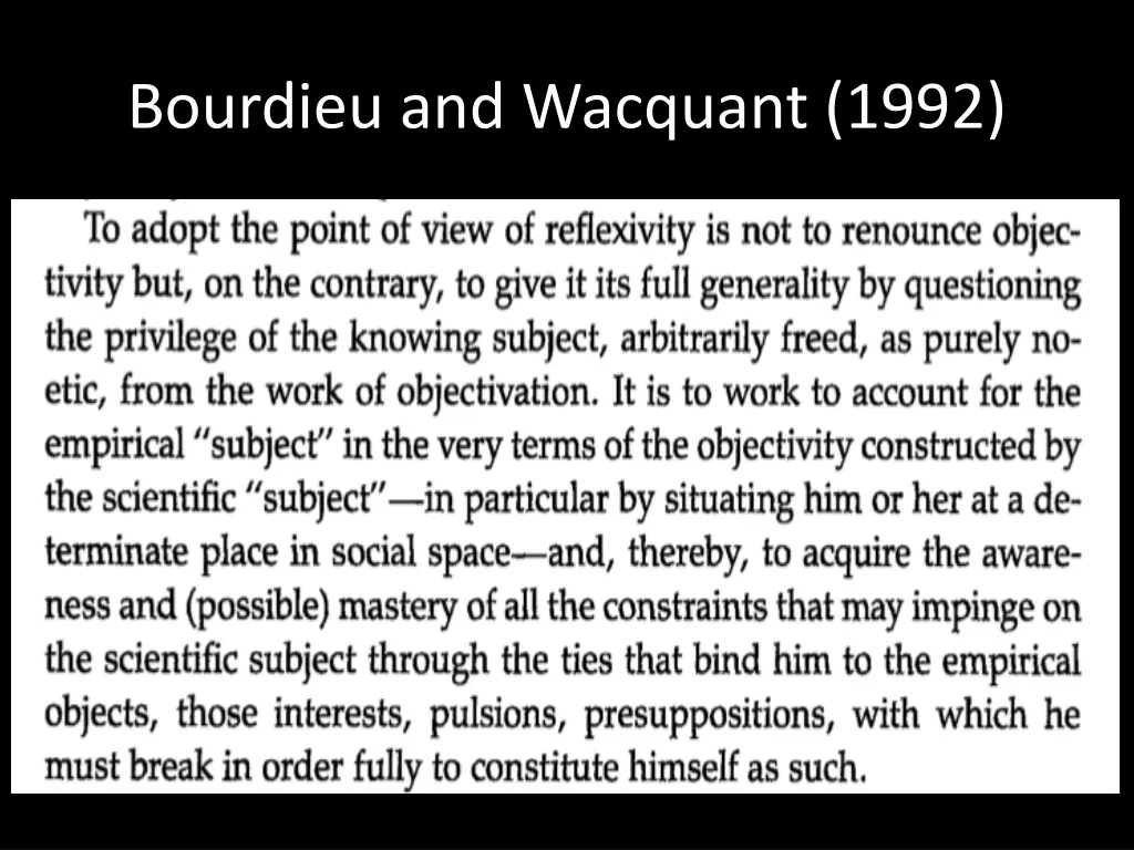 bourdieu and wacquant 1992