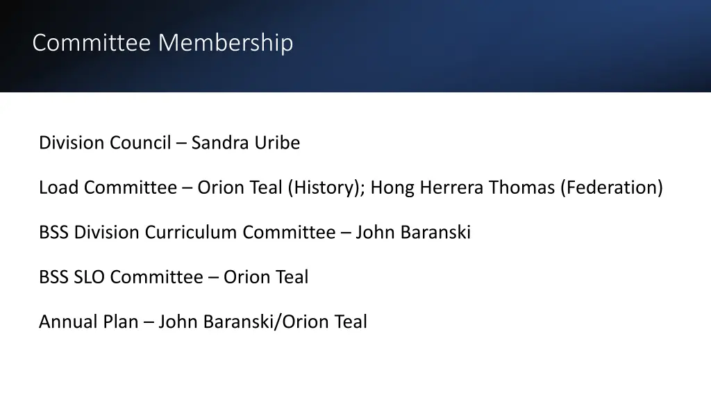 committee membership