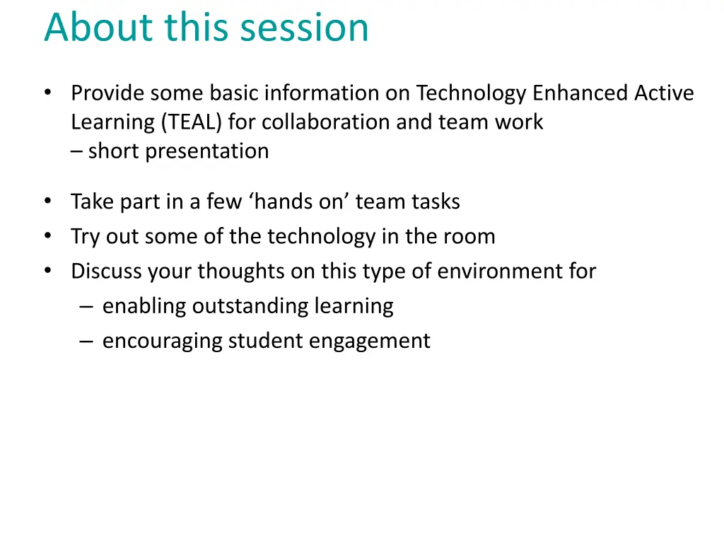 about this session