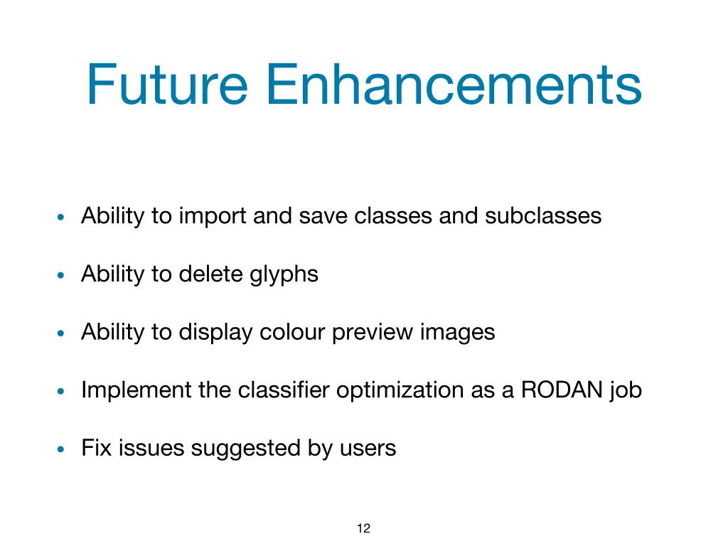 future enhancements