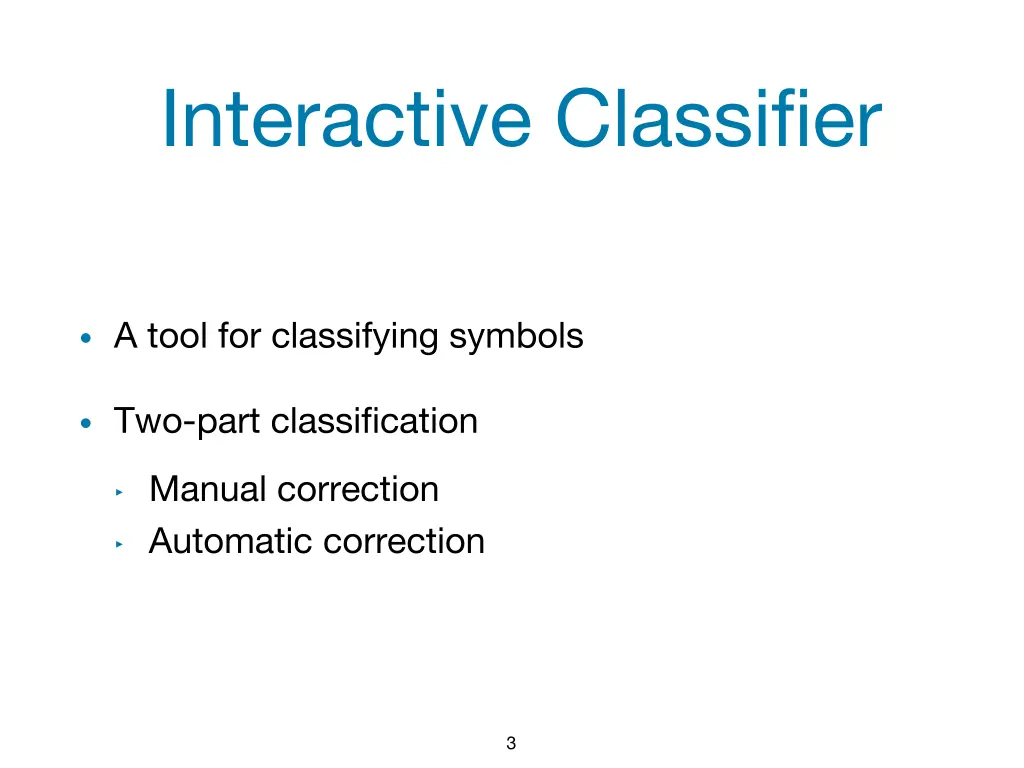 interactive classifier