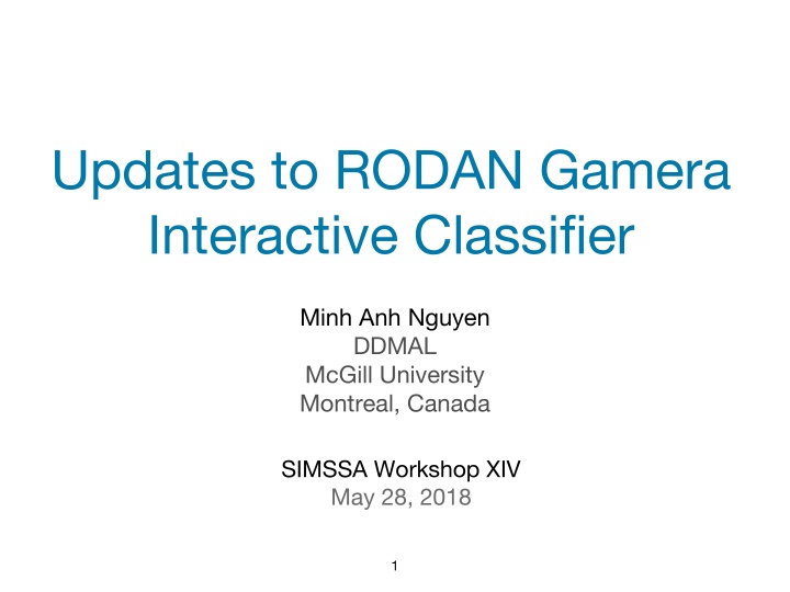 updates to rodan gamera interactive classifier