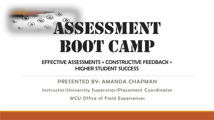 assessment boot camp effective assessments