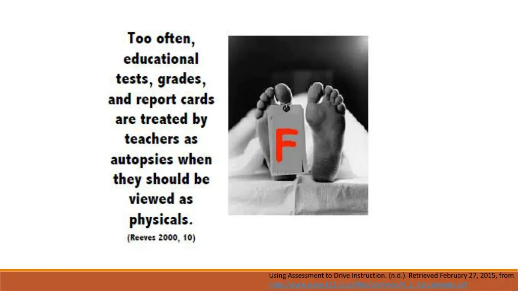 using assessment to drive instruction