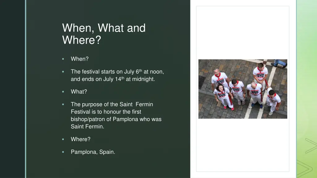 when what and where