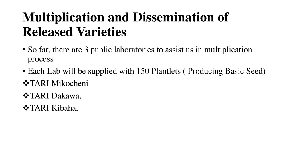 multiplication and dissemination of released 2